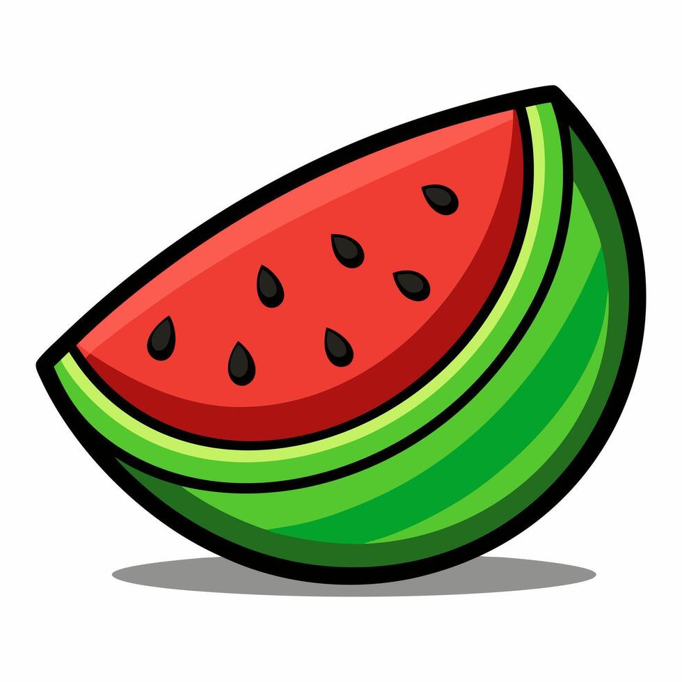 Watermelon slice illustration vector