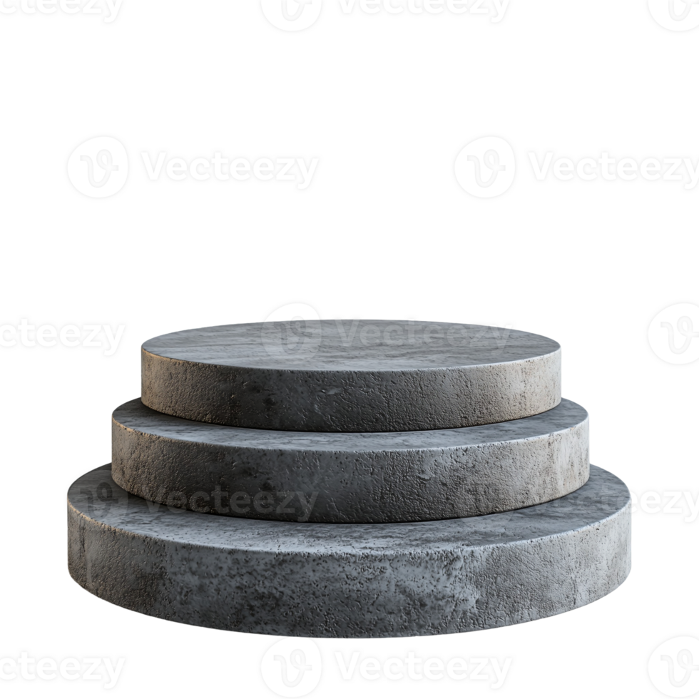 Concrete Pedestal Display on transparent background png
