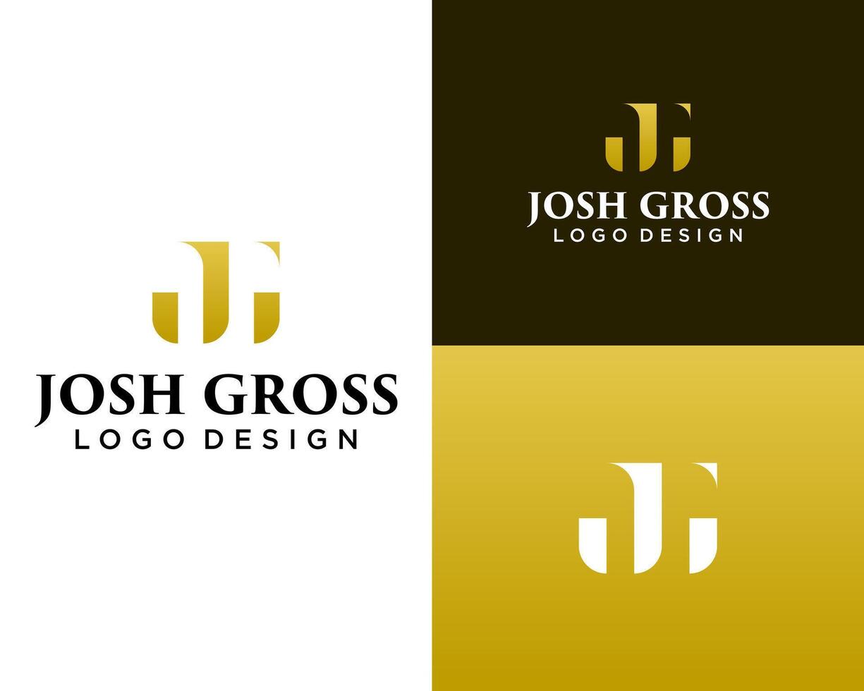 A logo design about the letters J and G that is luxurious, simple and clean. vector