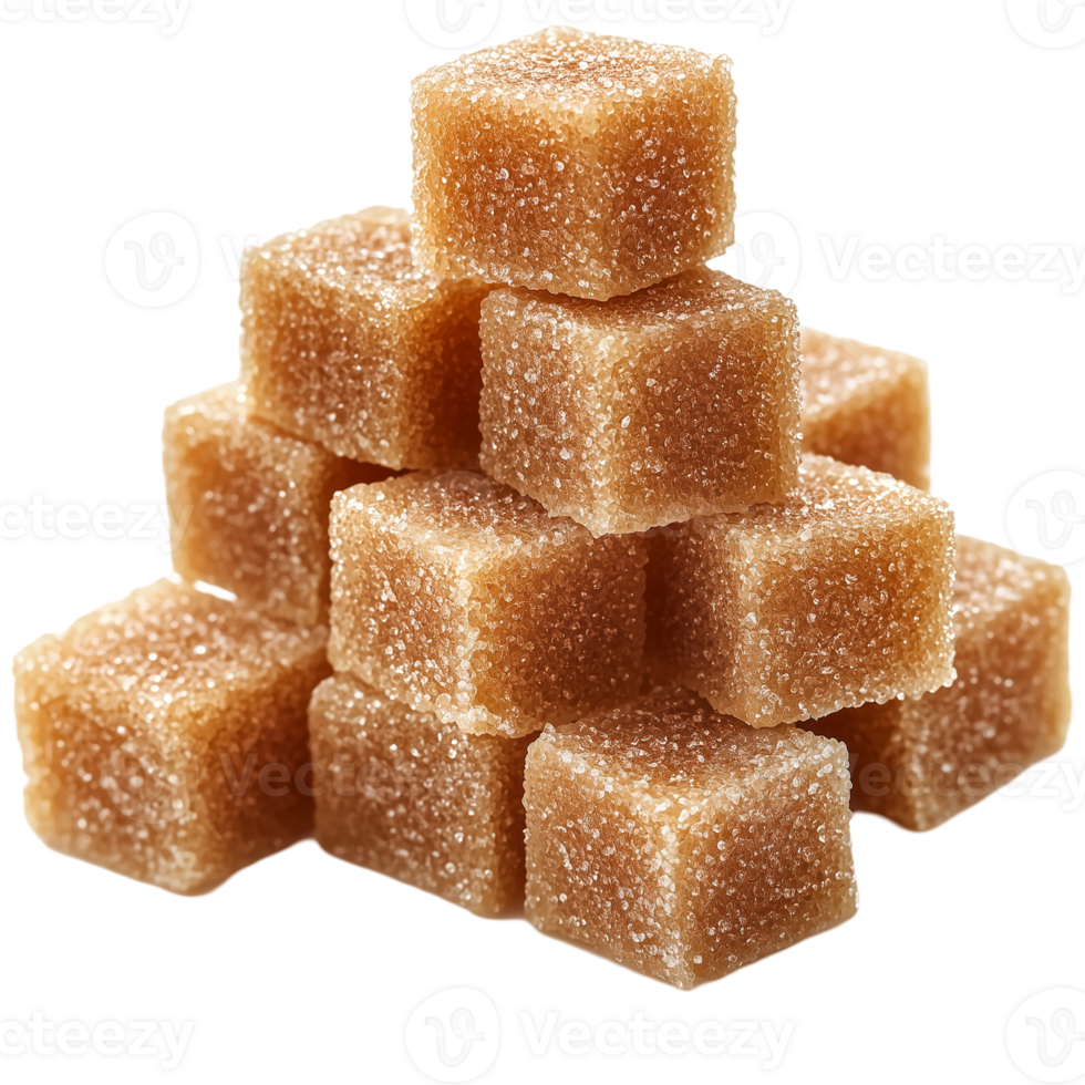 Sweet Brown Sugar Cubes Delicious Dessert Food Pile Candy Treat Tasty png
