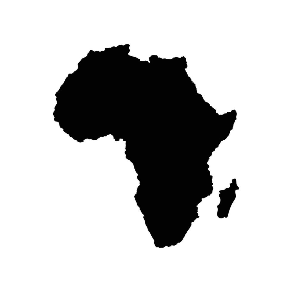 Africa Map Black Illustration vector