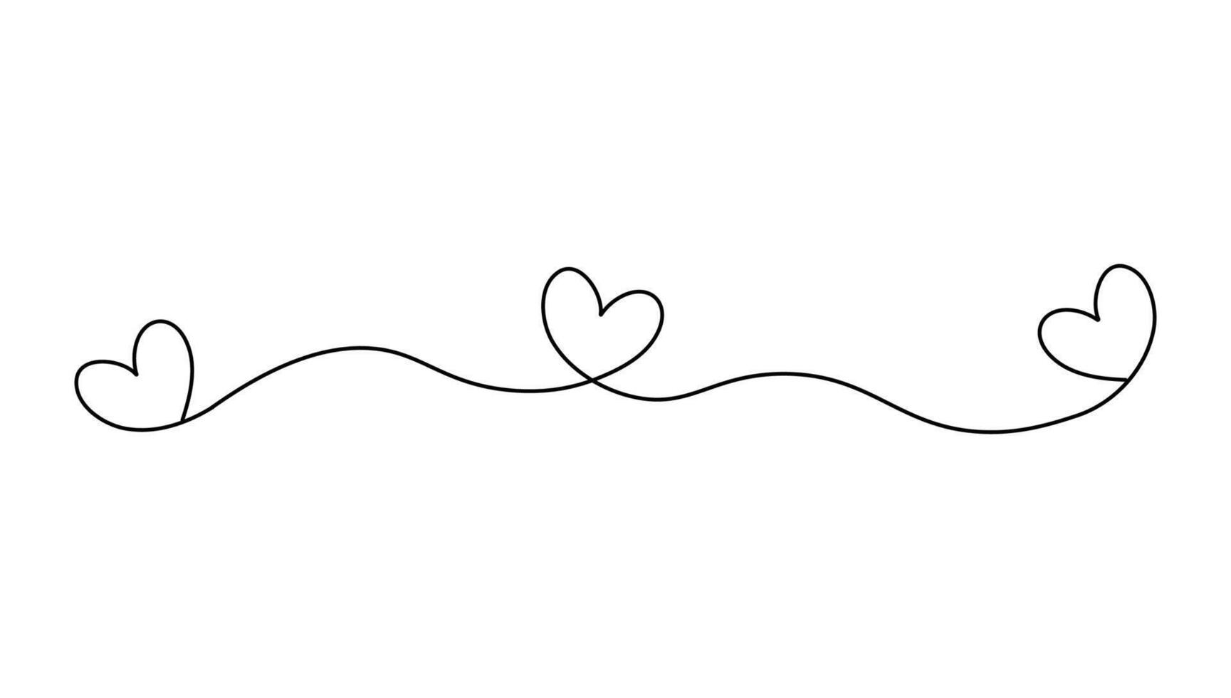 Heart Continuous line art drawing illustration. Abstract love symbol... vector