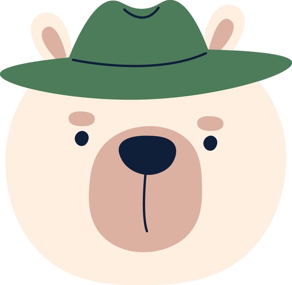 Bear with Retro Hat vector