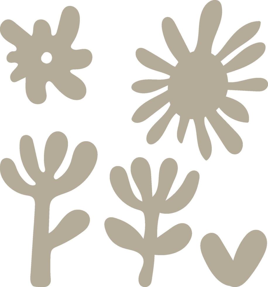 Botanical Shapes Elements vector