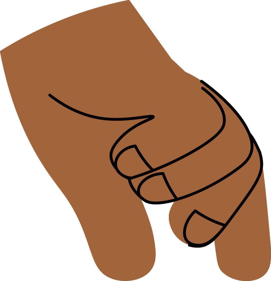 Hand in Minimalist Style vector