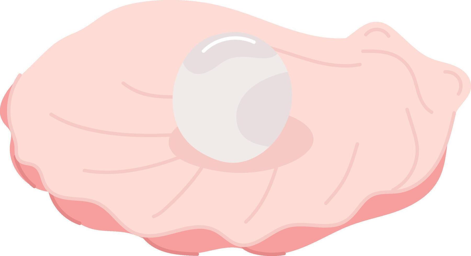 Pearl in Oyster Shell vector
