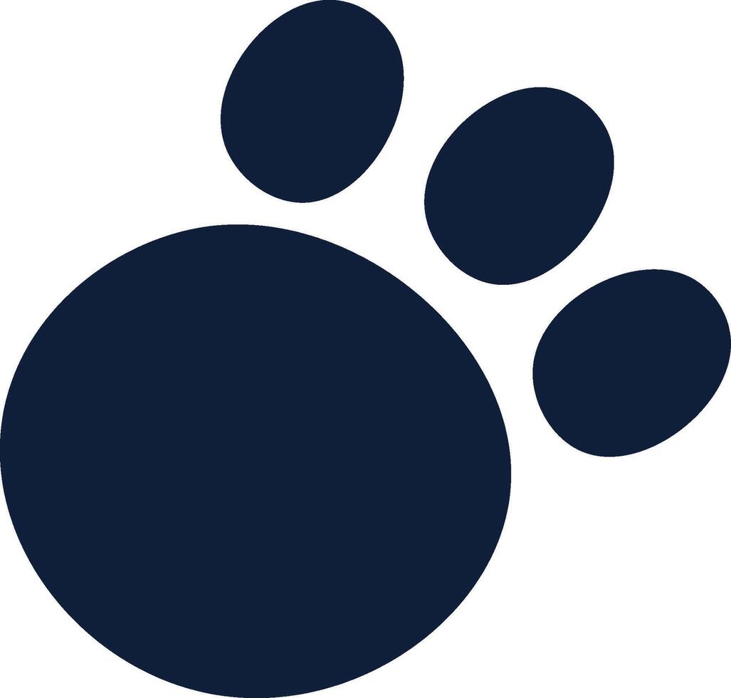 Animal Paw Print Silhouette vector