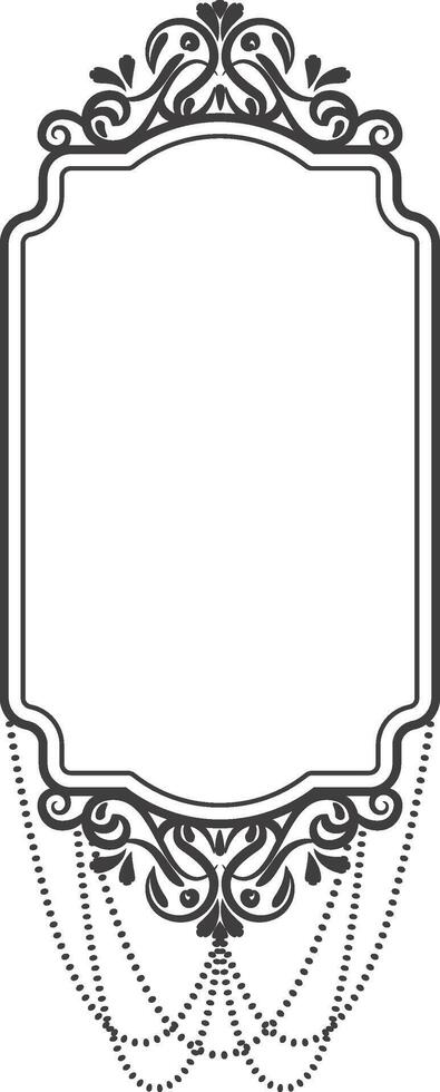 Vintage Ornate Frame Border Decor vector