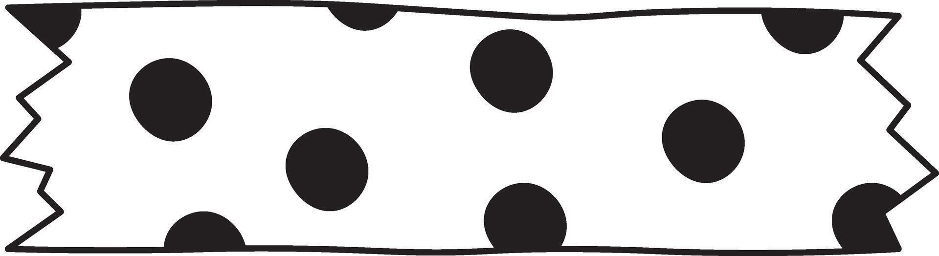 Abstract Polka Dot Washi Tape Doodle vector