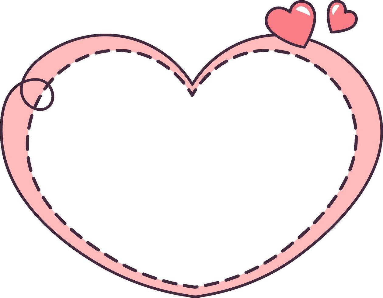 Heart Frame with Small Hearts vector