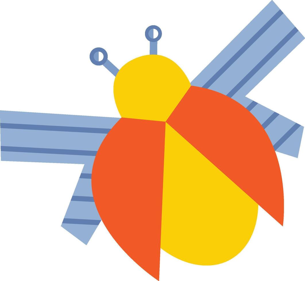 Ladybug Paper Cut vector