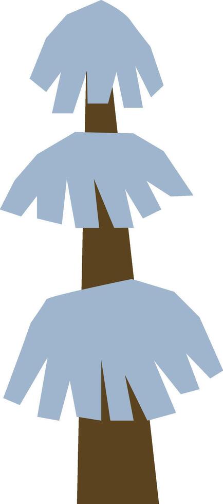 Snowy Tree Paper Cut vector