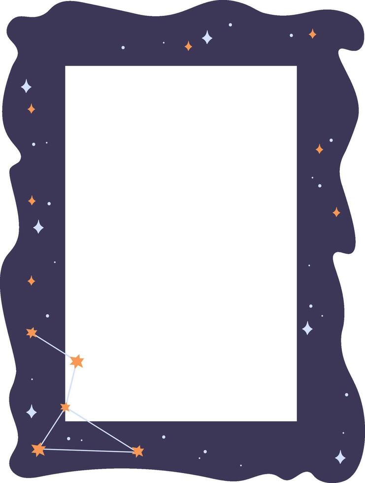Starry Night Sky Space Frame vector