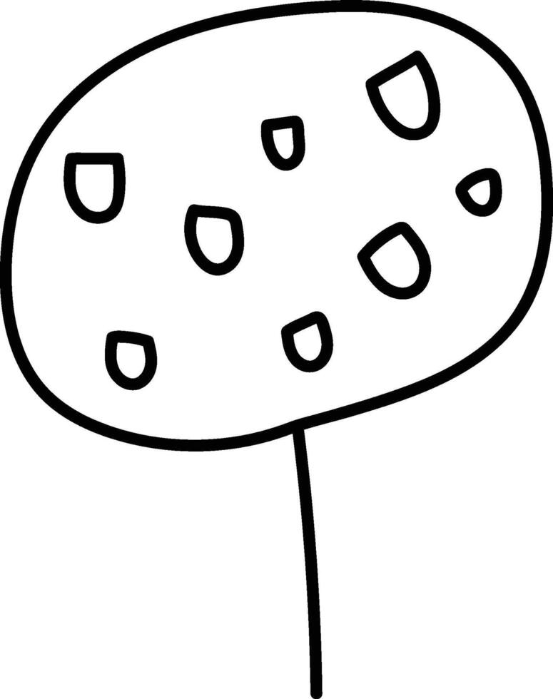 Doodle Tree with Fruits vector