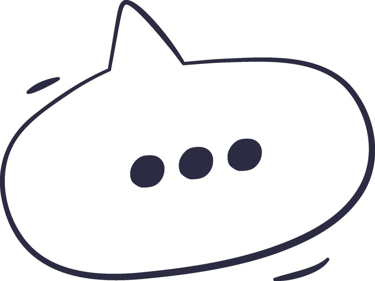 Hand-drawn Speech Bubble Element vector