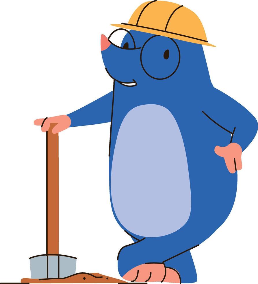 Mole Worker with Shovel vector