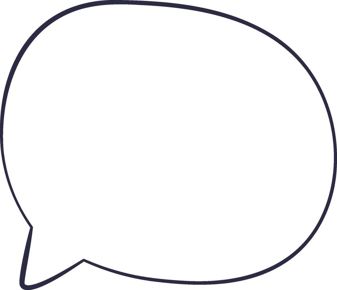 Hand-drawn Comic Speech Bubble Outline vector