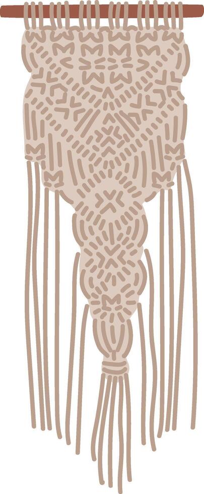 Macrame Wall Hanging Decor Element vector
