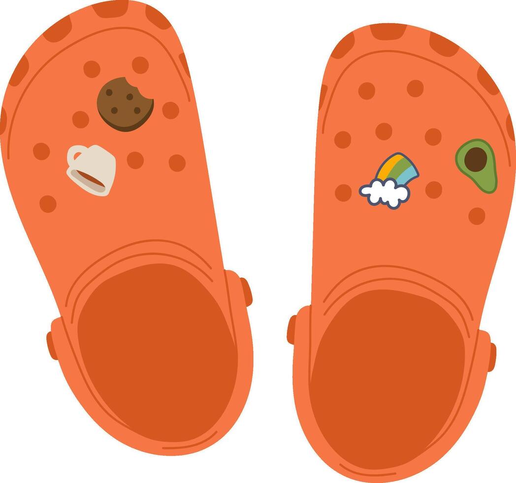 Foam Clog Shoes With Elements vector