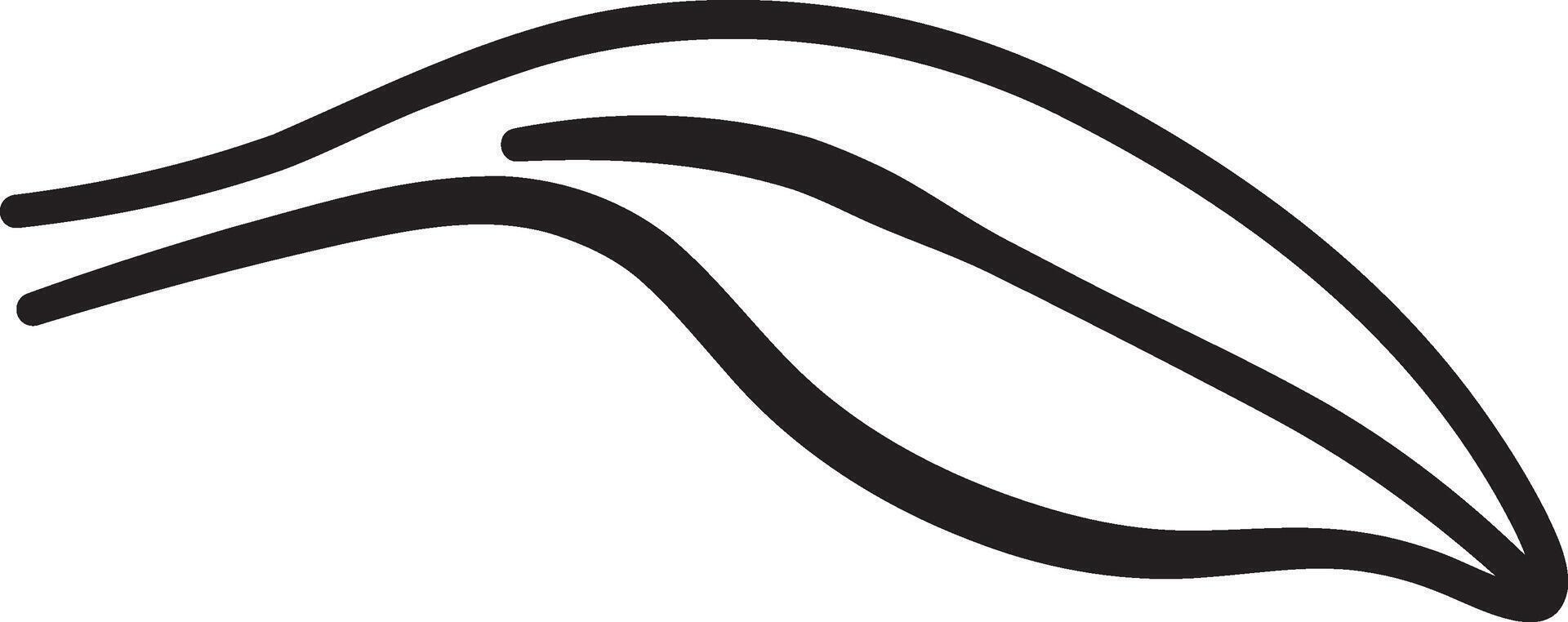 Minimalist Leaf Outline Element vector