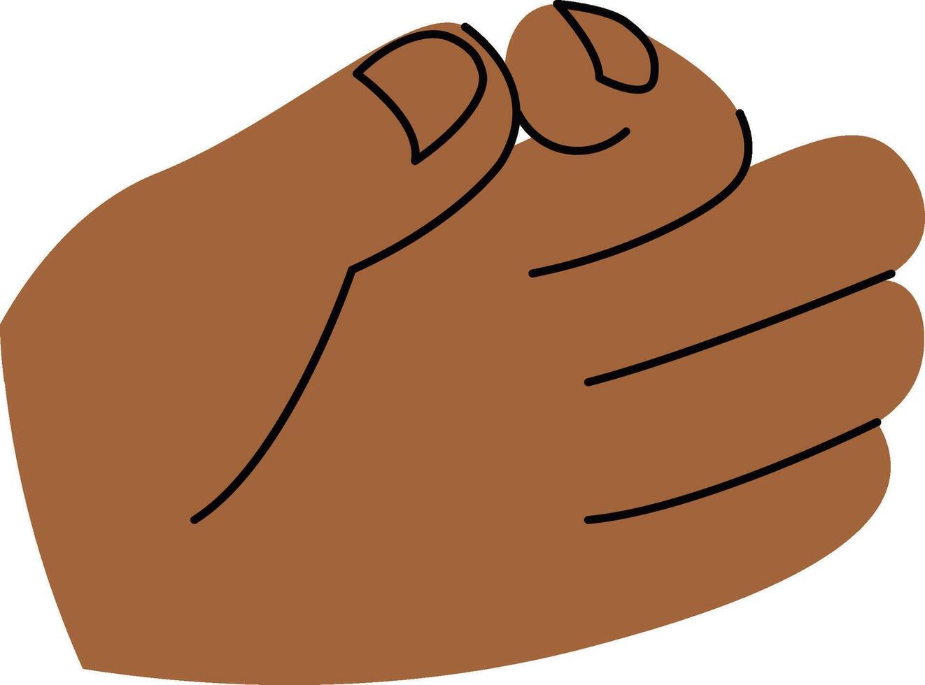 Hand Showing Fist Gesture vector