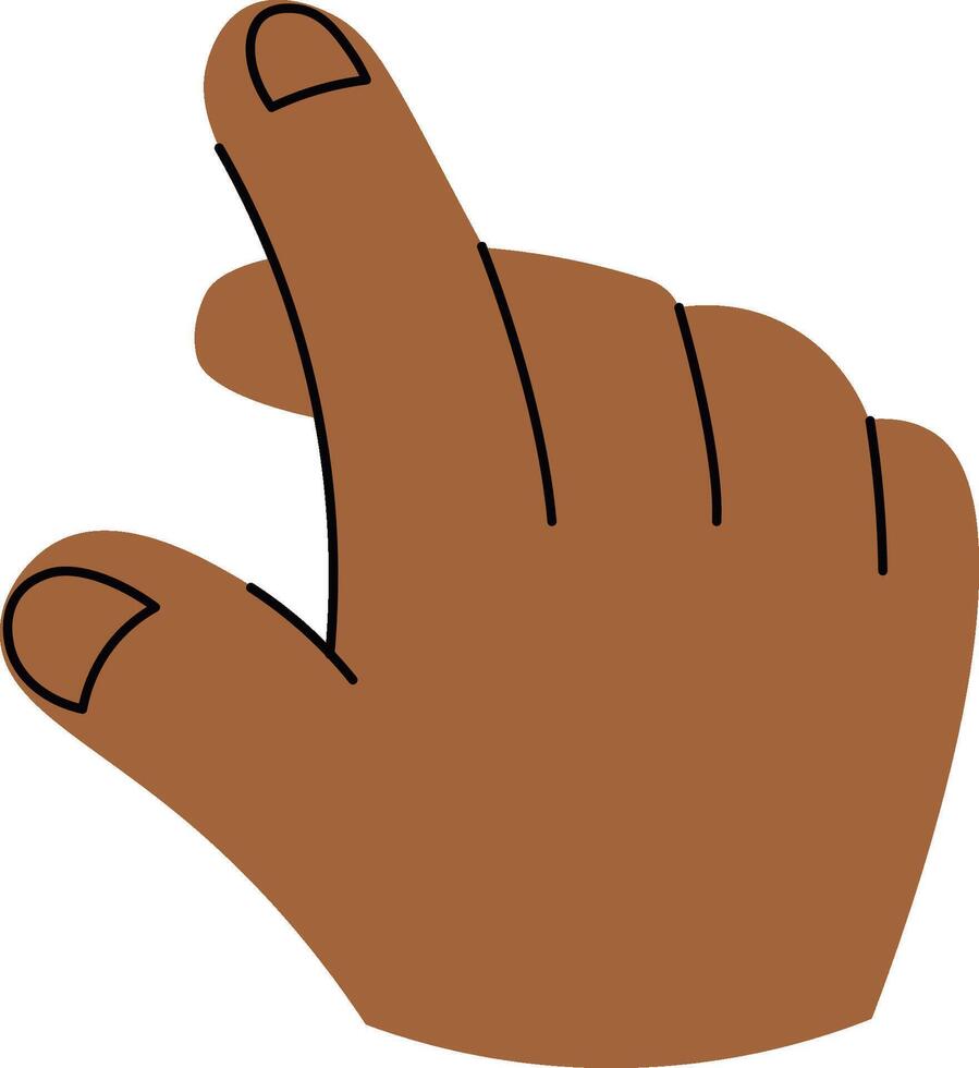 Hand Gesture with Two Fingers vector