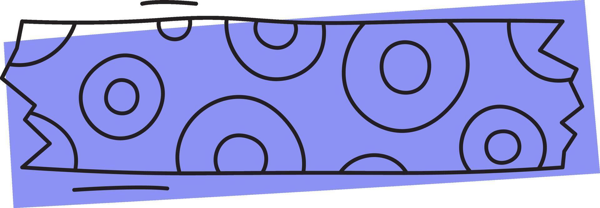 Abstract Geometric Washi Tape Doodle vector