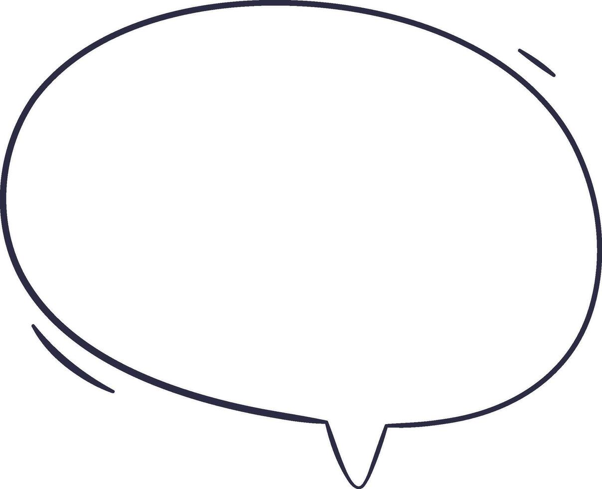 Hand-drawn Speech Bubble Outline Style vector