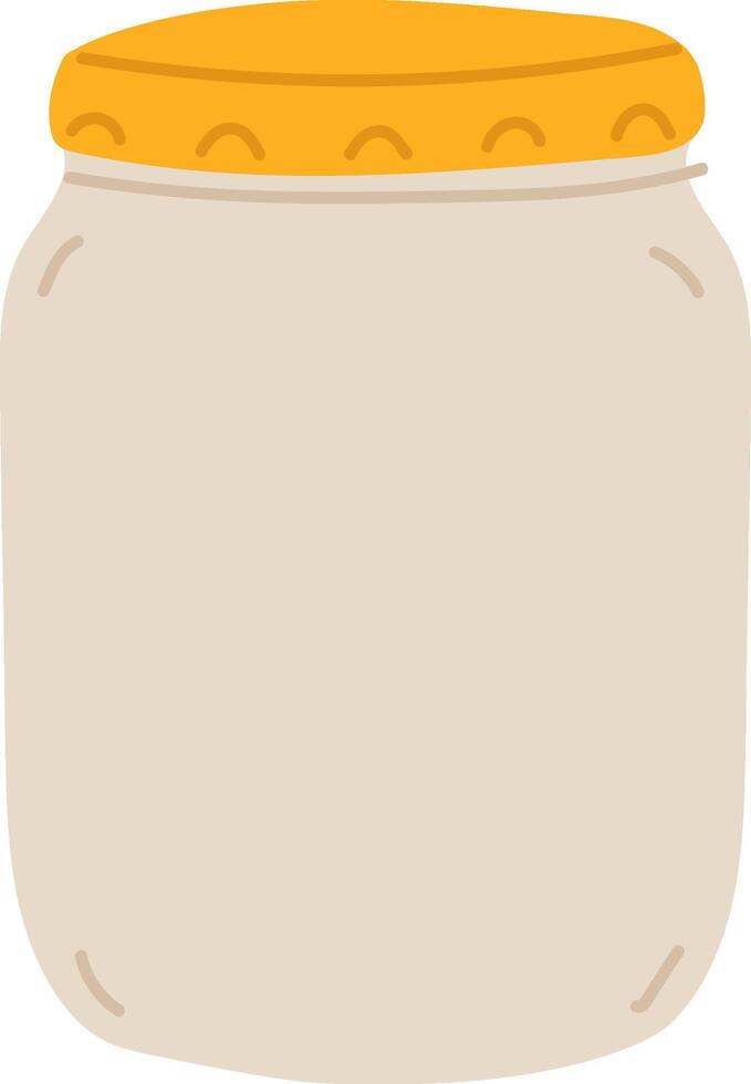 Simple Jar with Lid vector