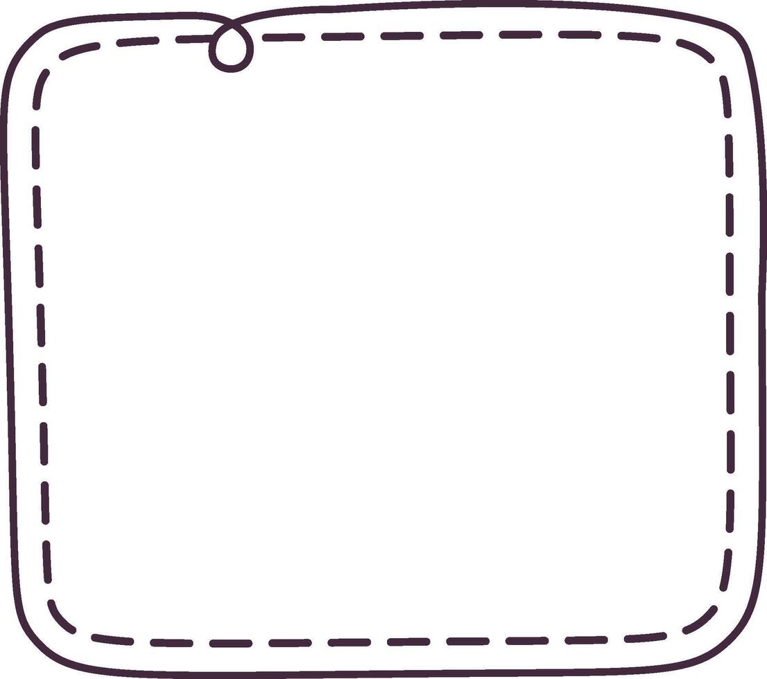 Doodle Style Rectangular Frame vector