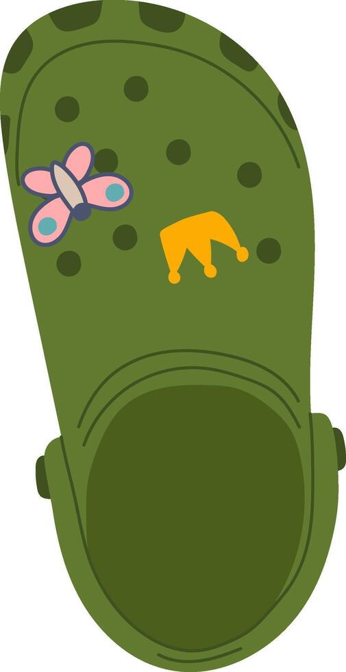 Kids Foam Clog Shoe With Sticker vector