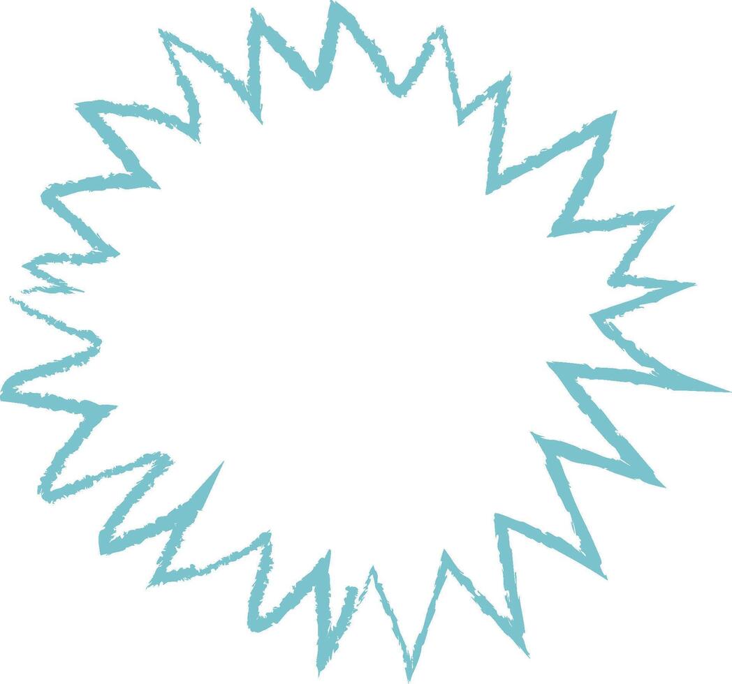Circular Burst Frame Outline vector