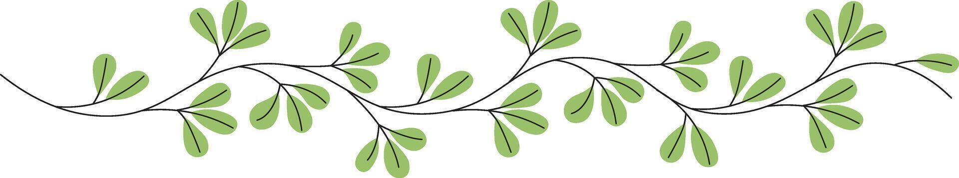 Leaf Branch Border Decor vector