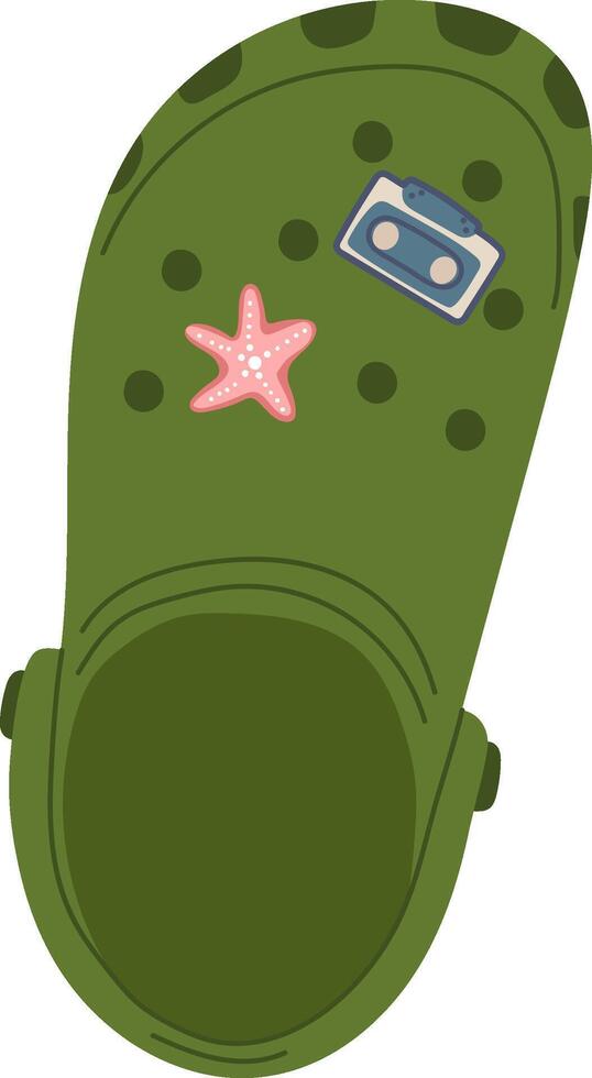 Kids Foam Clog Shoe With Stickers vector