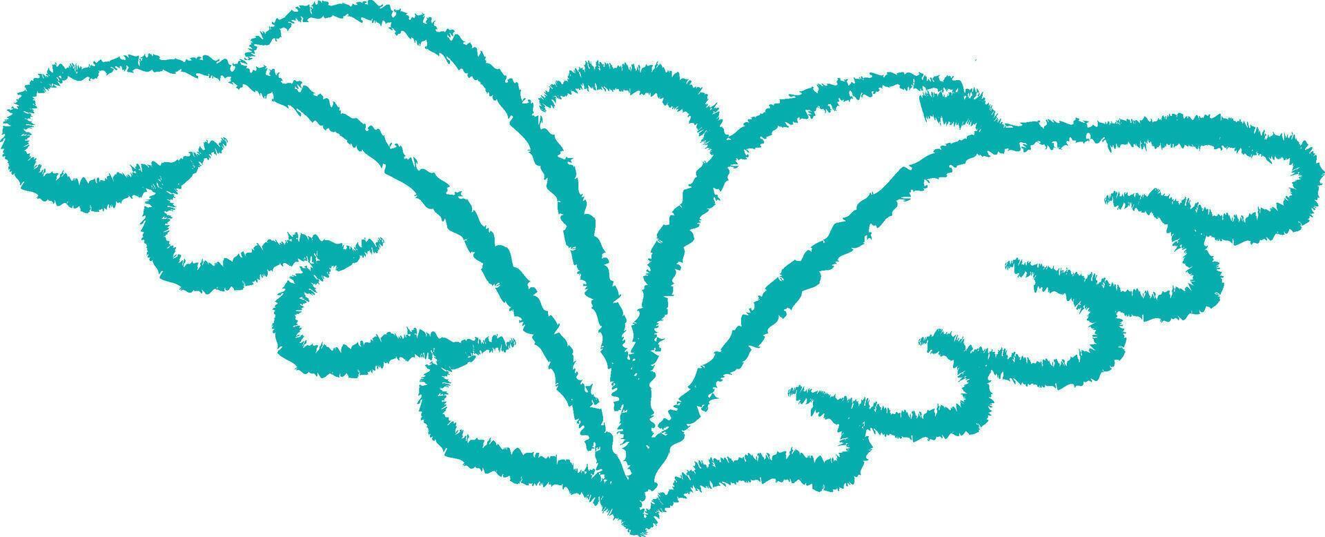 Crayon Floral Leaf Pattern vector