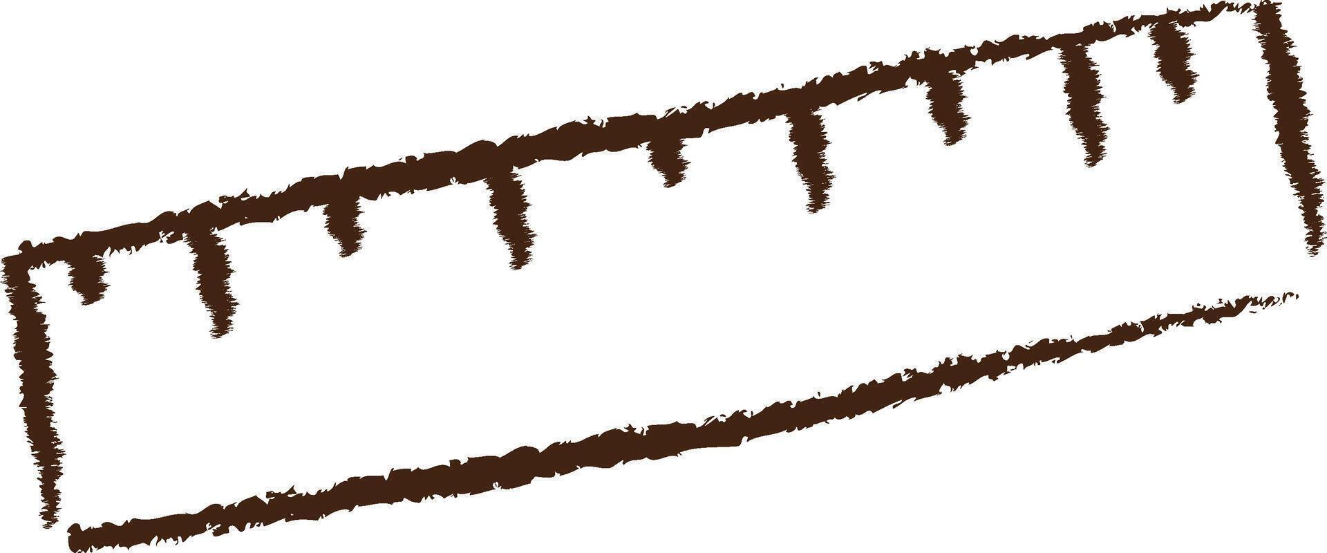 Hand-Drawn Ruler Sketch vector