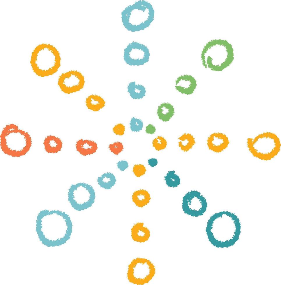 Crayon Circular Burst Pattern vector