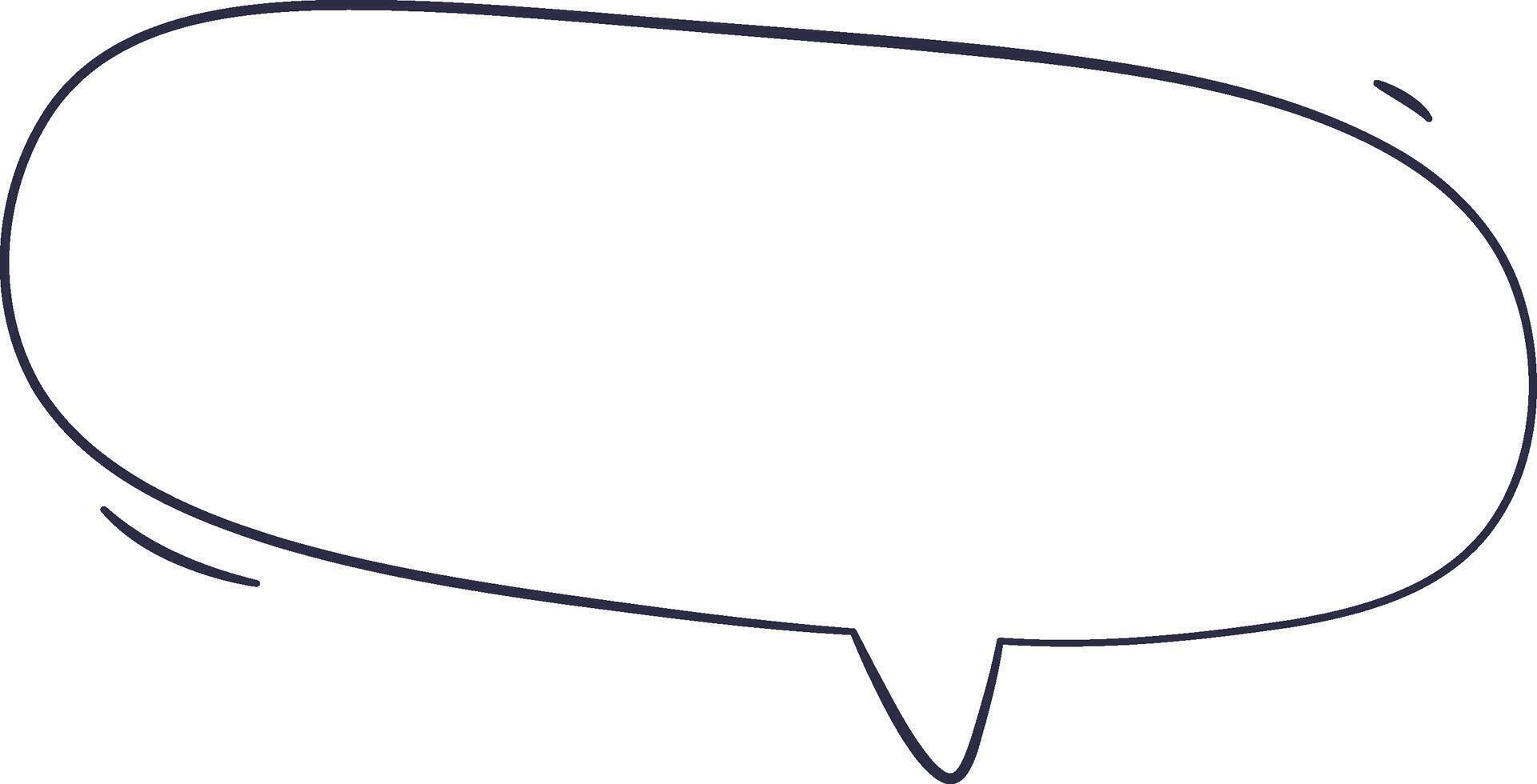Hand Drawn Speech Bubble Outline vector