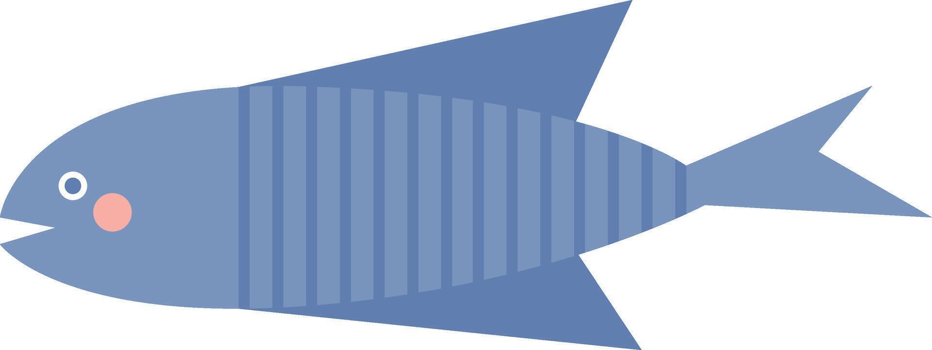 Ocean Fish Paper Cut Childish Element vector
