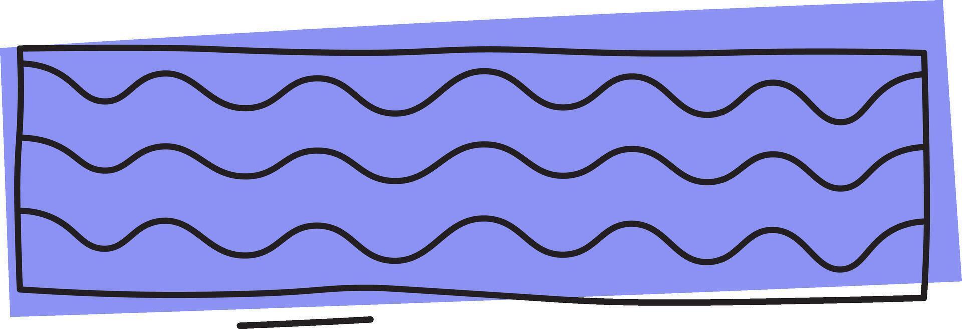 Wavy Pattern Washi Tape Doodle vector