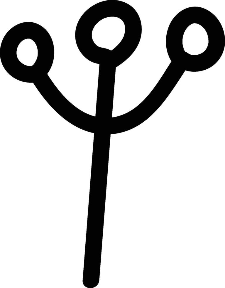Three Circle Plant Stem vector