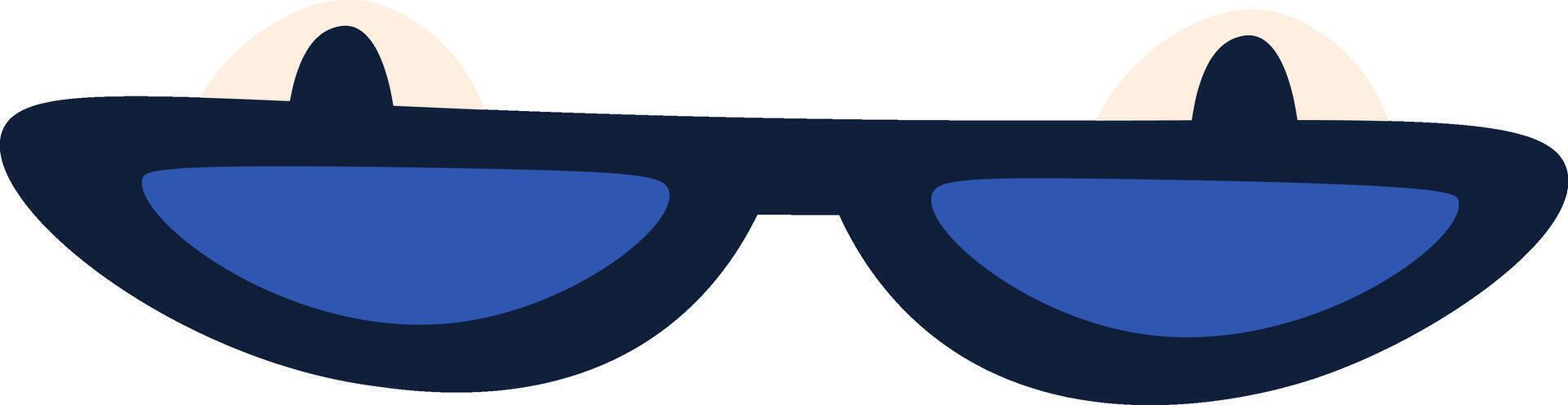 Retro Sunglasses with Eyes vector