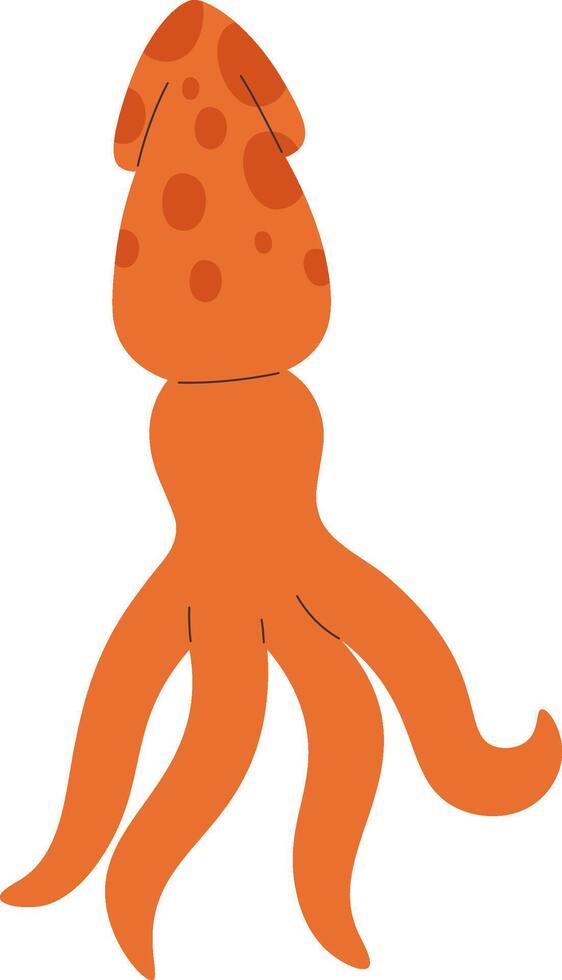 Playful Squid with Patterns vector