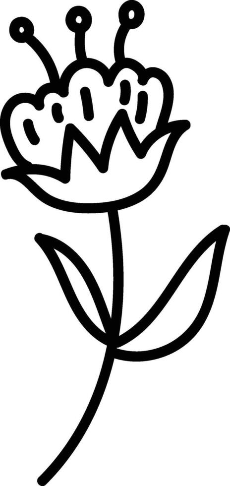 Line Art Flower Bloom vector