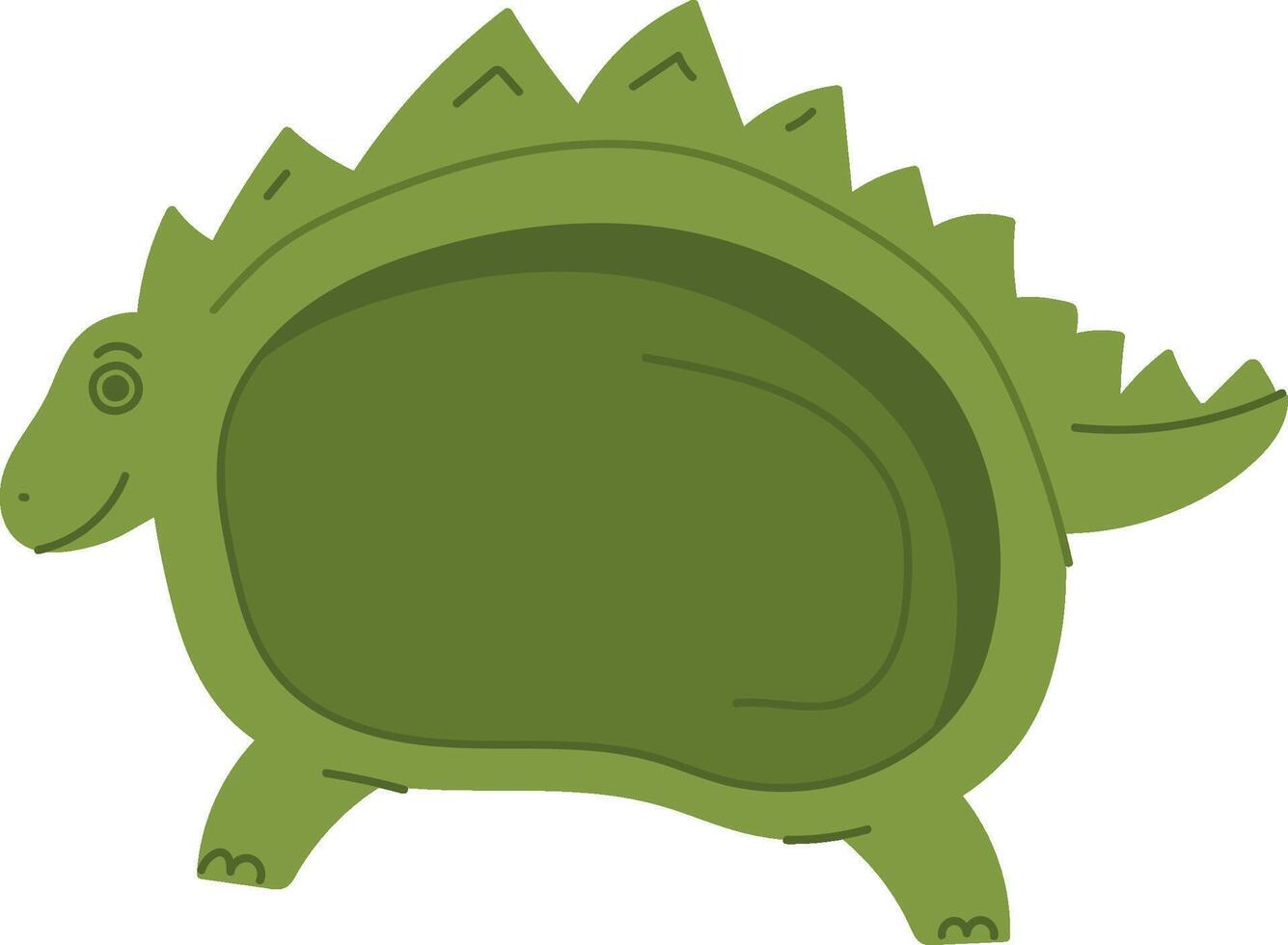 Cartoon Dinosaur with Spikes vector