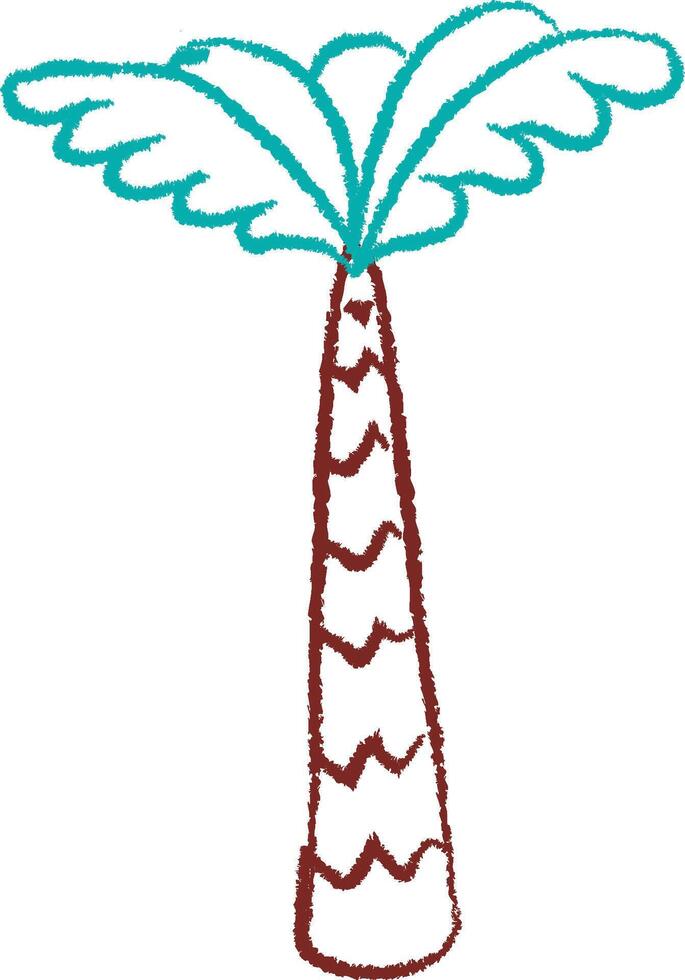 Crayon Palm Tree vector