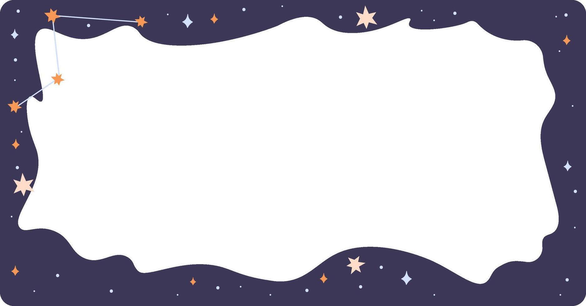 Space Night Sky Frame vector