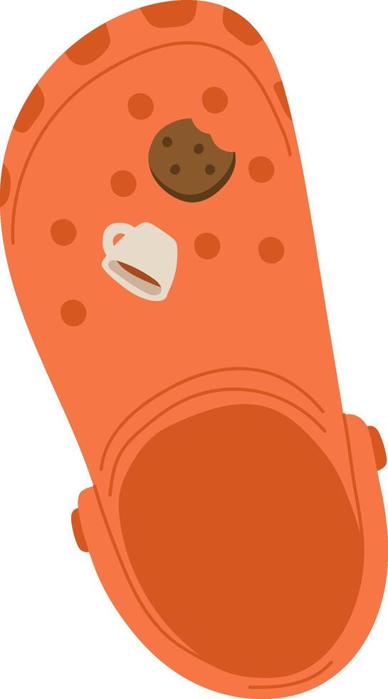 Foam Clog Shoe With Stickers Element vector