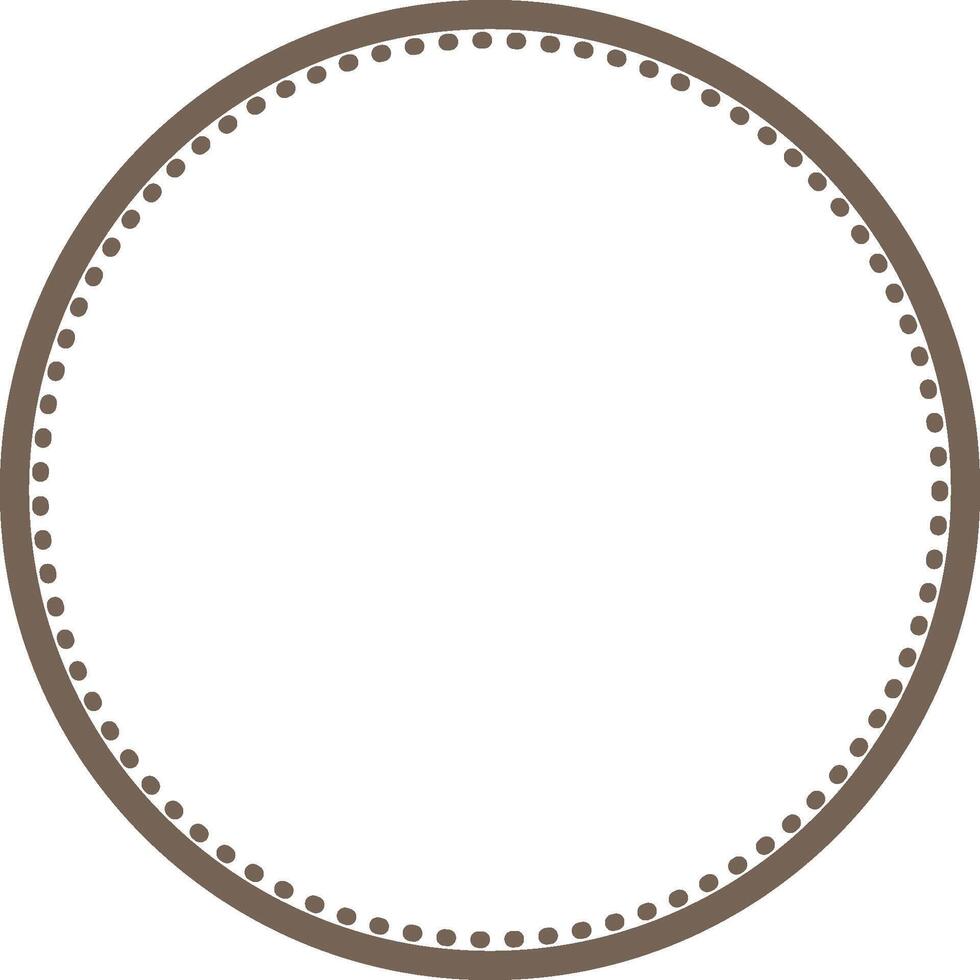 Simple Round Frame Border vector