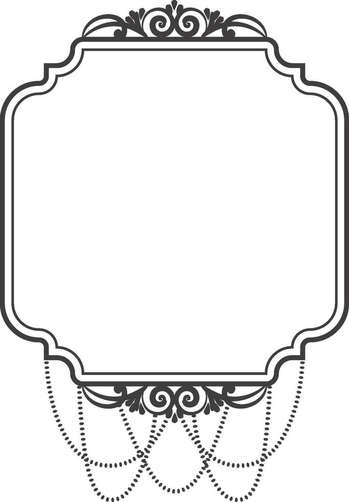 Vintage Frame with Ornate Details vector